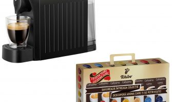 Espressor Tchibo Cafissimo easy Black, 1250 W, 3 presiuni, 650 ml, Negru + 70 capsule