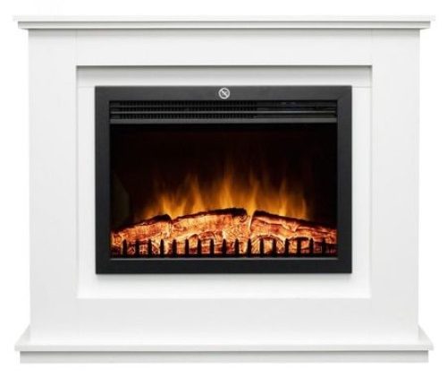 Semineu electric HEBER® efect de flacara reala, 2 trepte de incalzire, termostat electronic, 7 culori, Clasa Premium