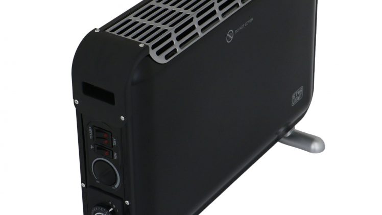 Convector electric de podea Star-Light CTJ2000BL, 2000W, 3 trepte de putere, Termostat reglabil, Ventilator Turbo, Timer, Negru