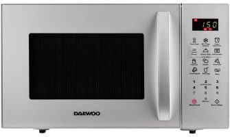 Cuptor cu microunde Daewoo KOR-91RBS-1, 23l, 900 W, Grill 1000W, Control digital, Display LED, 10 programe, Functie ceas, Program popcorn, Semnal sonor, Argintiu