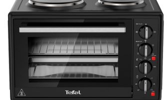 Cuptor electric Tefal Optimo OF463830, 32 L, 2 plite, 5 moduri de gatire, termostat ajustabil, tava copt, negru