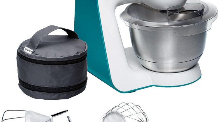 Robot de bucatarie Bosch StartLine MUM54D00, 900 W, bol inox 3.9 l, 7 viteze, Alb/Albastru