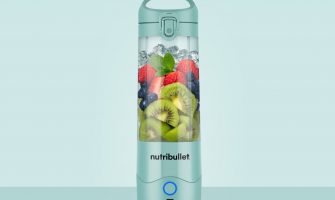Blender portabil Nutribullet NBP003LBL, cupa 475 ml, USB-C, albastru deschis